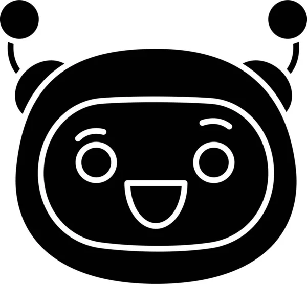 Bot Chatbot Emoji Ícone Estilo Sólido —  Vetores de Stock