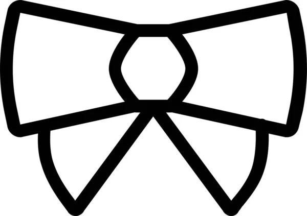 弓形礼物以轮廓的形式呈现图标 — 图库矢量图片