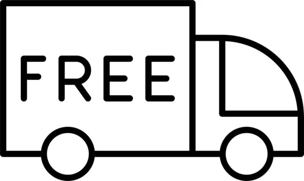 Delivery Lorry Truck Icon Outline Style — 图库矢量图片