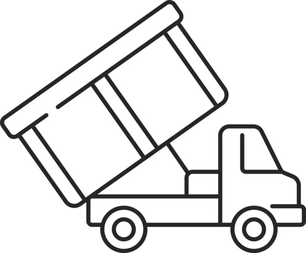 Ikon Pembuangan Sampah Truk - Stok Vektor