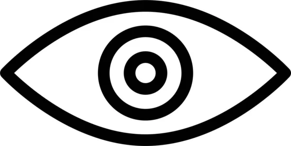 Oko Gałki Ocznej Wygląd Ikony Stylu Konturu — Wektor stockowy