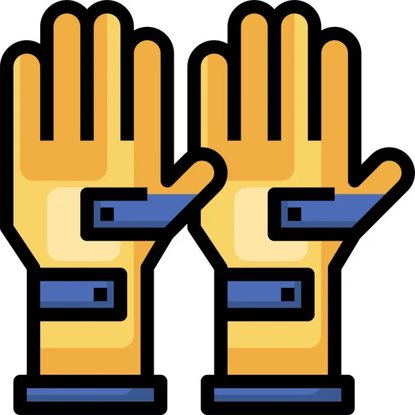 Equipo Guantes Látex Icono — Vector de stock