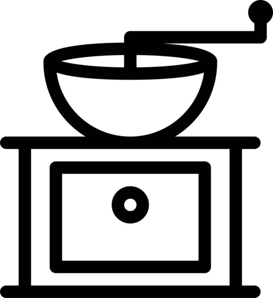 Συσκευή Εικονίδιο Κουζίνα Καφέ Στυλ Περίγραμμα — Διανυσματικό Αρχείο