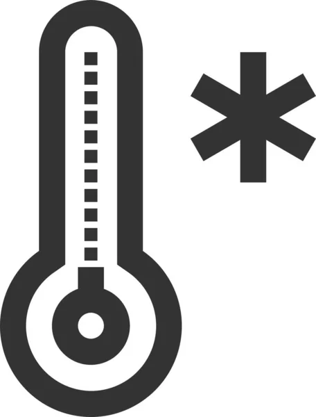 Іконка Холодної Температури Контурному Стилі — стоковий вектор