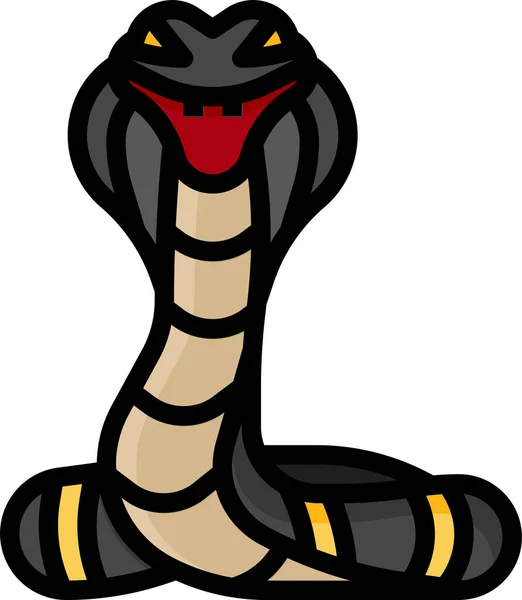 Slang Cobra Culturen Icoon — Stockvector