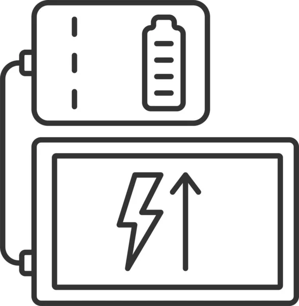 Tablet Lader Aansluiten Pictogram — Stockvector