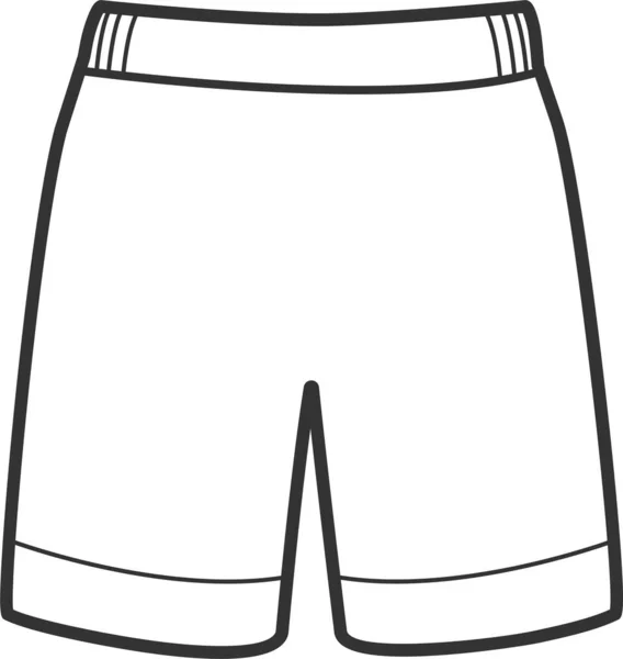 Kleidung Shorts Sportswear Ikone Outline Stil — Stockvektor