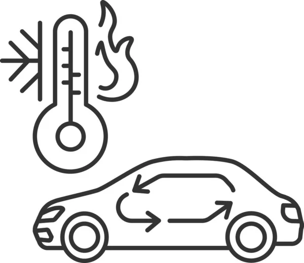 Havalandırmalı Araba Kliması Klima Ikonu — Stok Vektör