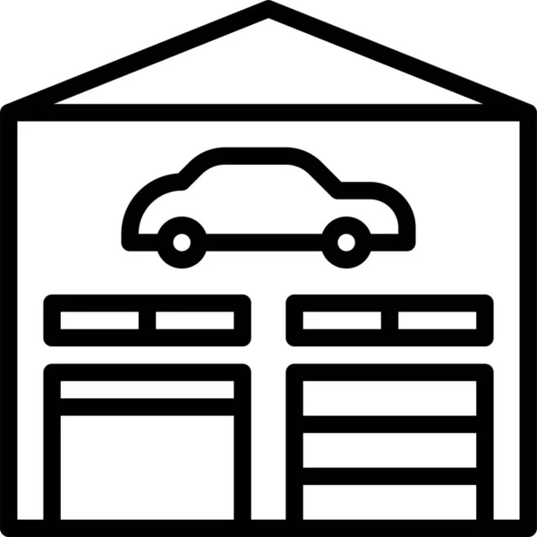 Room Car Mechanic Icon — Stock Vector