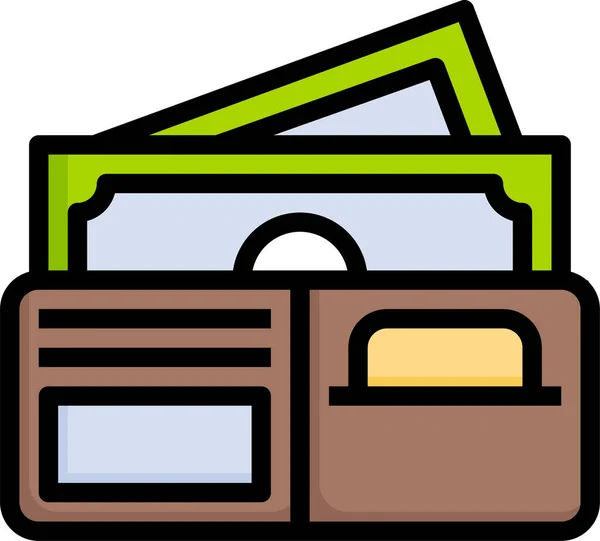 Billetera Tarjeta Crédito Icono — Vector de stock