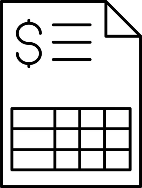 Rechnungsdatei Rechnungssymbol — Stockvektor