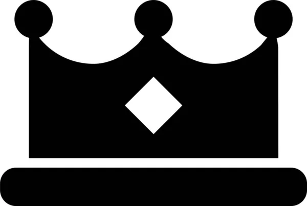 Award Crown Grade Icon Solid Style — 图库矢量图片