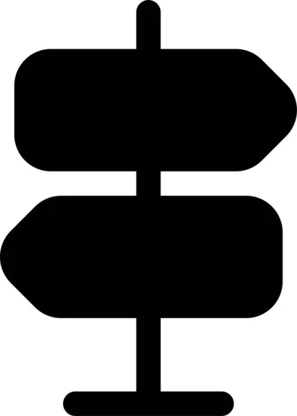 Panneau Signalisation Icône Route — Image vectorielle