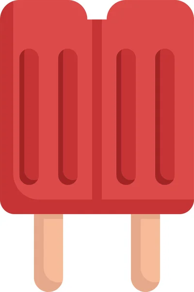 Summertime Popsicle Dessert Icon — Stock Vector