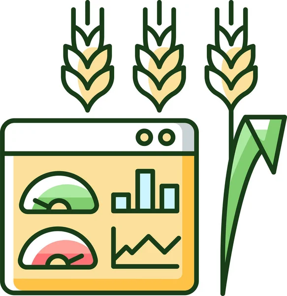 Crop Soil Monitoring Icon — Stock Vector