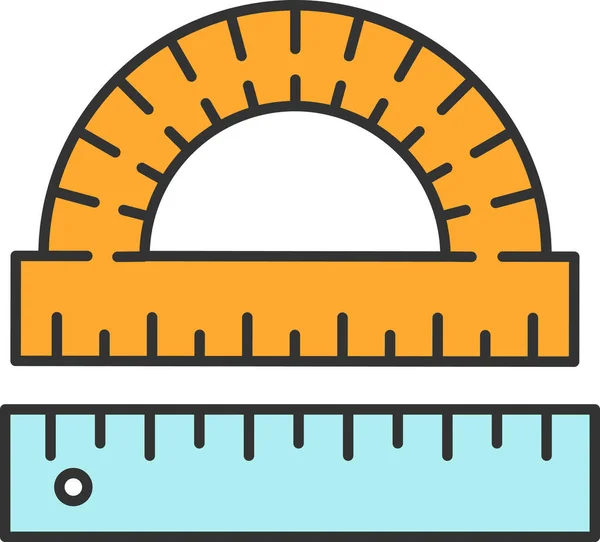 Redacción Geometría Matemática Icono Estilo Contorno Lleno — Archivo Imágenes Vectoriales