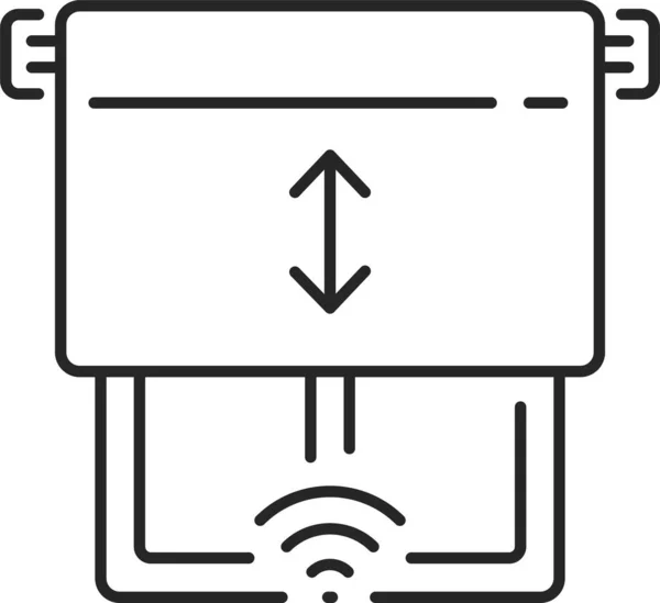 Smart Home Blinds Wifi Icoon Outline Stijl — Stockvector