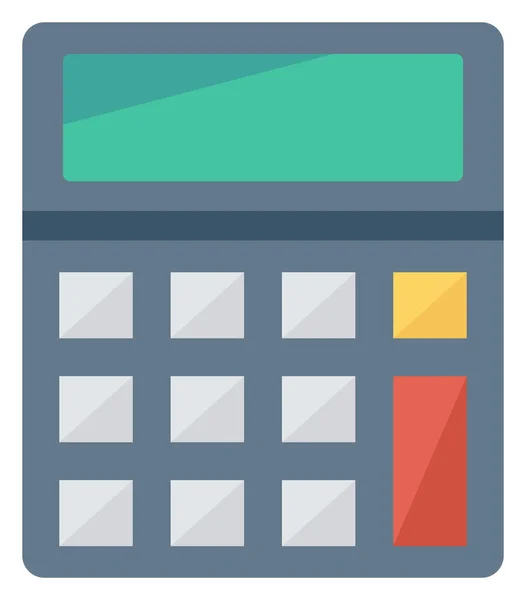 Calculadora Presupuesto Icono Educación Estilo Plano — Vector de stock