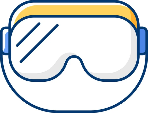 Medical Equipment Goggles Disposable Icon Filled Outline Style — 图库矢量图片