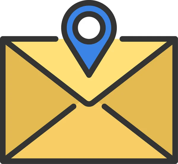 Location Email Communication Icon — стоковый вектор