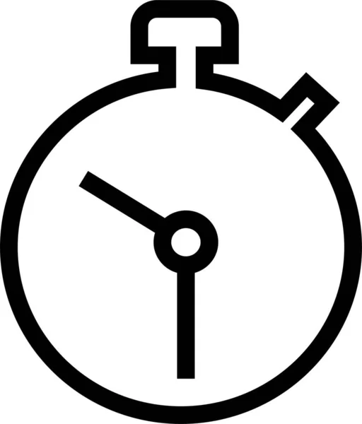 Піктограма Часу Секундоміра Годинника Стилі Контурів — стоковий вектор