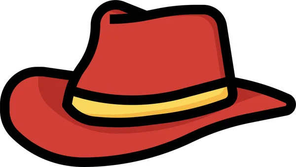 Vaquero Moda Sombrero Icono — Vector de stock