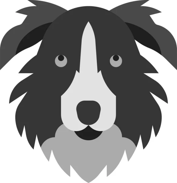 Ikona Rodowodu Collie Granica — Wektor stockowy