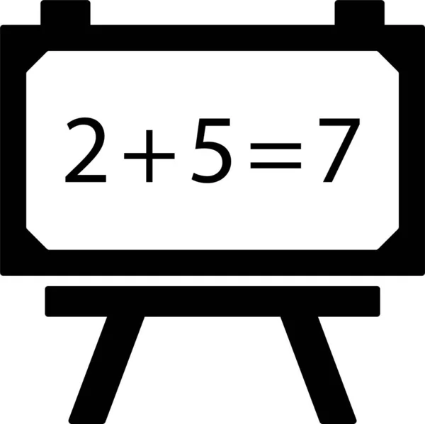 Mathematik Ikone Soliden Stil — Stockvektor