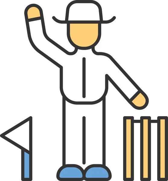 Икона Судьи Крикету — стоковый вектор