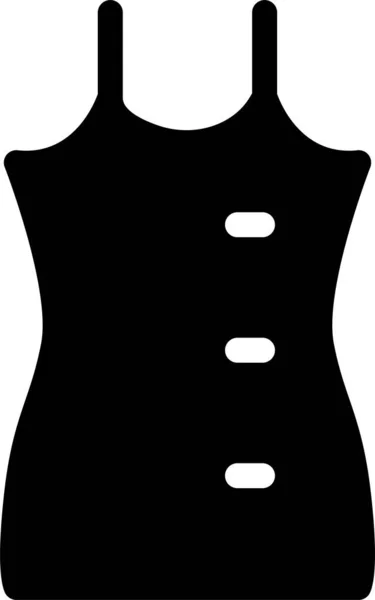 ソリッドスタイルの布のドレスファッションアイコン — ストックベクタ