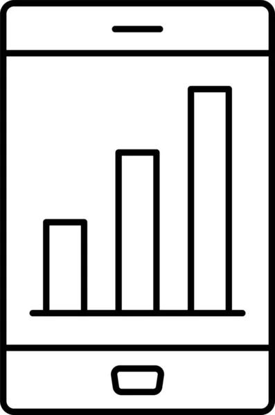Diagramm Mobiles Symbol Business Management Kategorie — Stockvektor