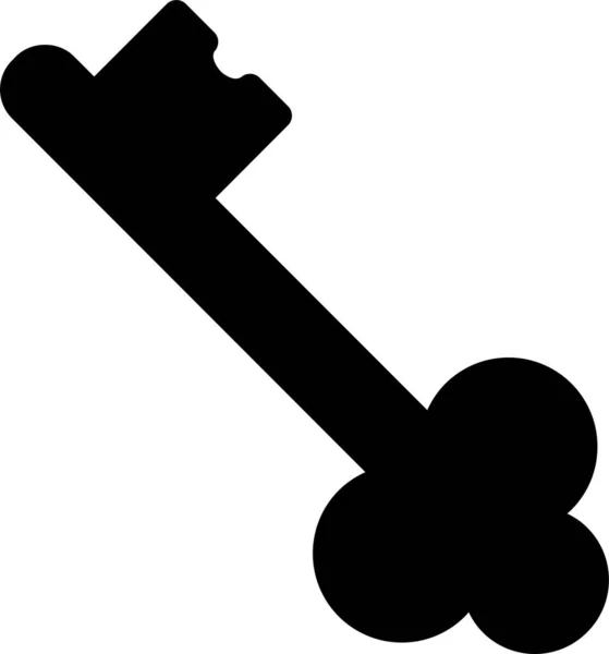 Instrument Key Lock Icon Flat Style — Stock Vector