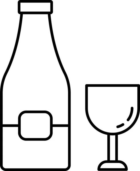 Karışık Kategoride Alkol Bardağı Simgesi — Stok Vektör