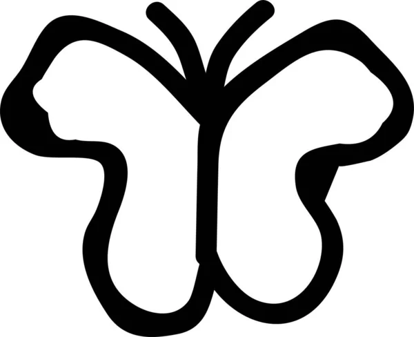 Иконка Бабочки Стиле Handdrawn — стоковый вектор