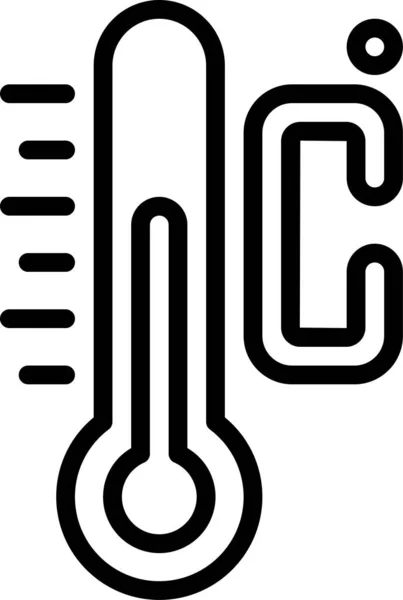 Ícone Termômetro Temperatura Celsius — Vetor de Stock