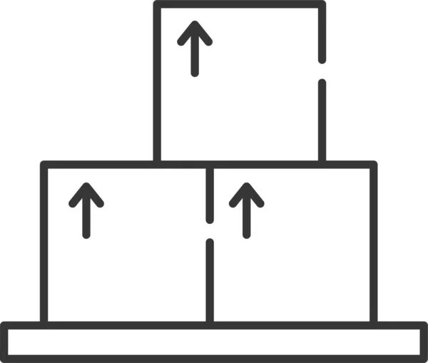 Картонна Коробка Іконка Картонні Коробки Крихка Іконка — стоковий вектор