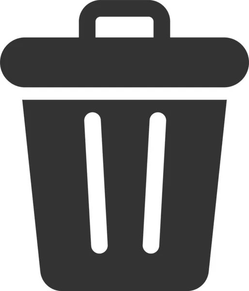 Delete Recycle Bin Remove Icon Solid Style — Stock Vector