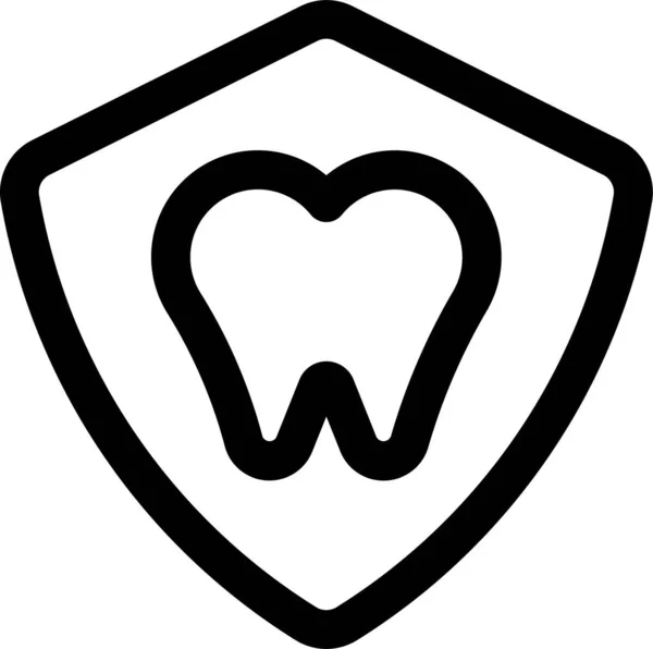 Cuidado Ícone Guarda Dental —  Vetores de Stock