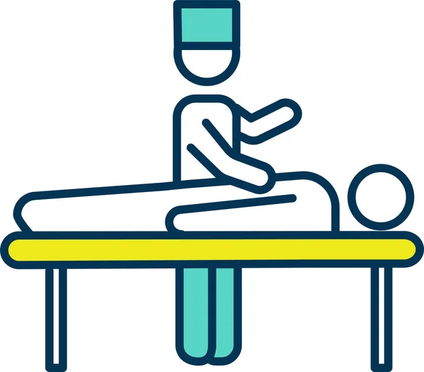 Treatment Massage Chiropractic Icon — 图库矢量图片