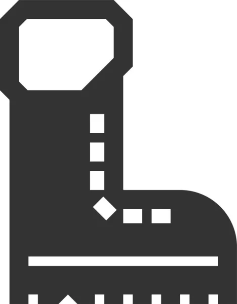 Значок Черевика Взуття Твердому Стилі — стоковий вектор