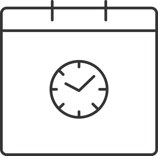 Kalender Klok Evenement Pictogram — Stockvector