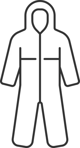 Uniform Suit Biohazard Icon Outline Style — Stock Vector
