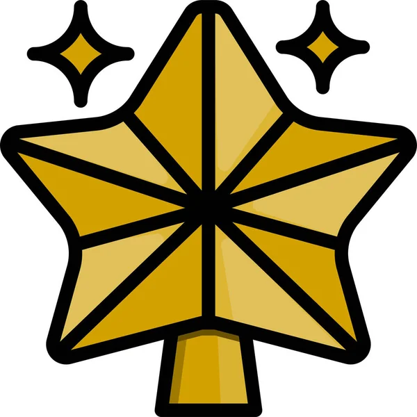 Икона Подарка Звезды Рождества Категории Рождество — стоковый вектор