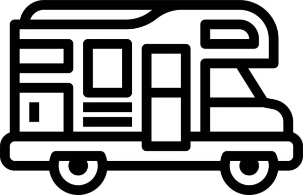 Anhänger Transport Camping Icon — Stockvektor