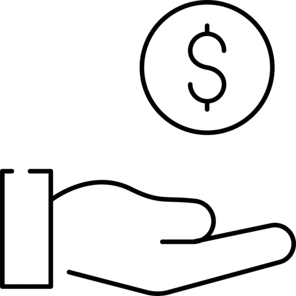 Dollar Geld Betalen Pictogram — Stockvector