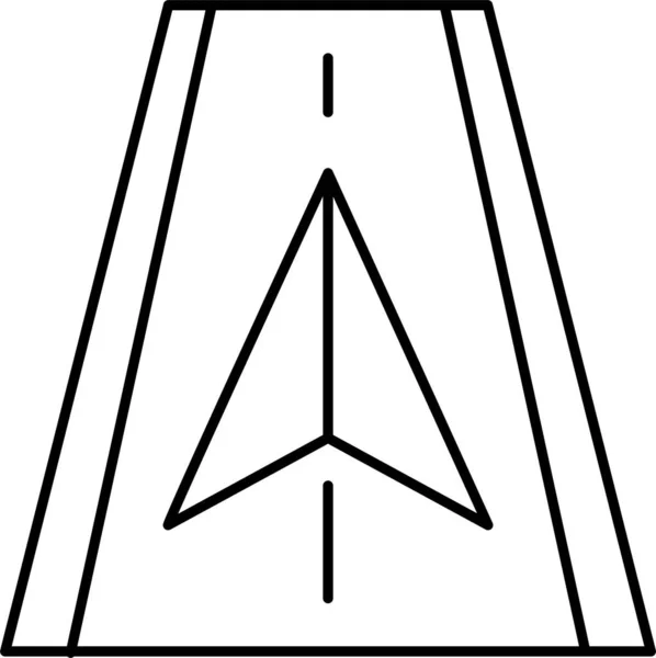 Dirección Icono Ruta Navegación Estilo Esquema — Archivo Imágenes Vectoriales