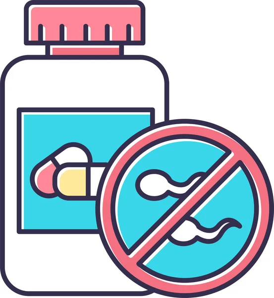 Icono Control Anticonceptivo Nacimiento Categoría Enfermedades Dolencias Trastornos — Vector de stock