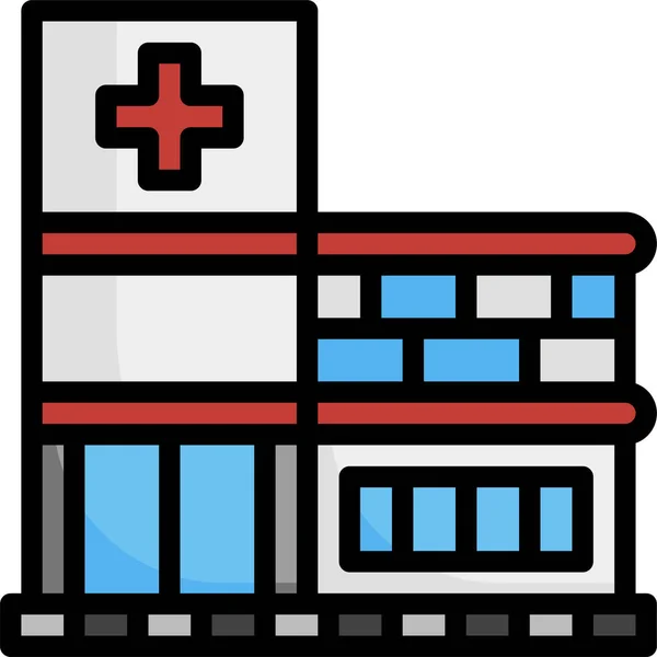 Hospital Building Hospitals Icon — 图库矢量图片