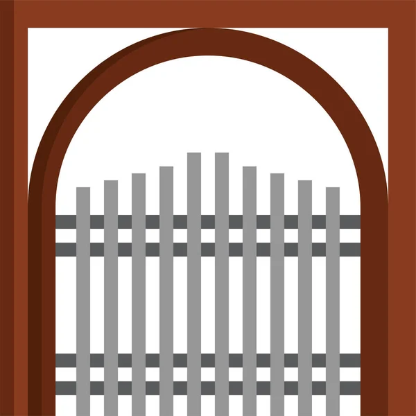 Fence Gate13 Entrance Icon — Stock Vector