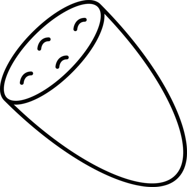 Icône Salade Concombre Dans Catégorie Des Boissons Alimentaires — Image vectorielle